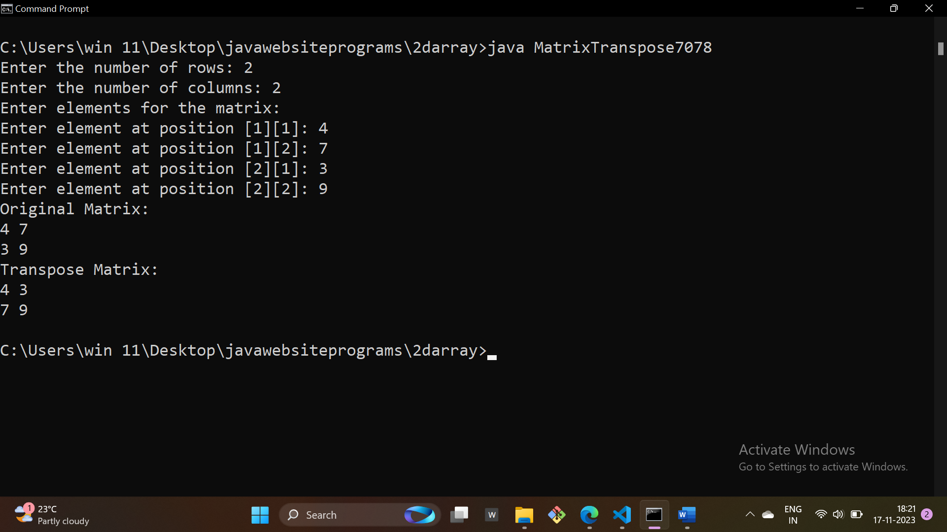output